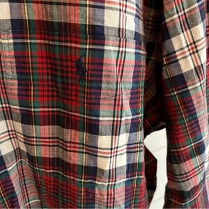 Ralph Lauren Polo Men Classic Plaid Button-Down Shirt Red, Green, Blue Blaire XL